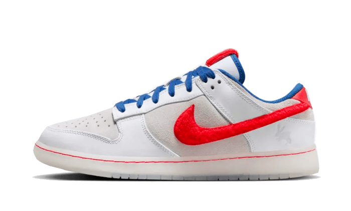 Nike Dunk Low Retro PRM Year of the Rabbit White Crimson biały-czerwony - widok główny z boku | Saturaise.com