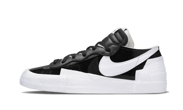 Nike Blazer Low Sacai Black Patent multi-color - widok główny z boku | Saturaise.com