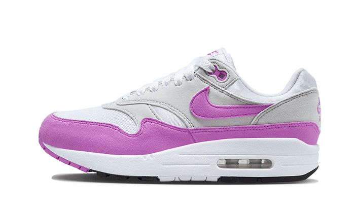 Nike Air Max 1 Fuchsia Dream czarny-biały - widok główny z boku | Saturaise.com