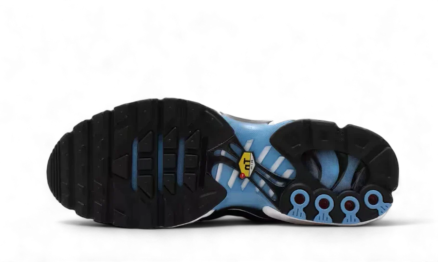 Buty Nike Air Max Plus University Blue Light Crimson - widok z przodu - Rozmiary EU