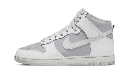 Nike Dunk High Retro Grey White biały-szary - widok główny z boku | Saturaise.com