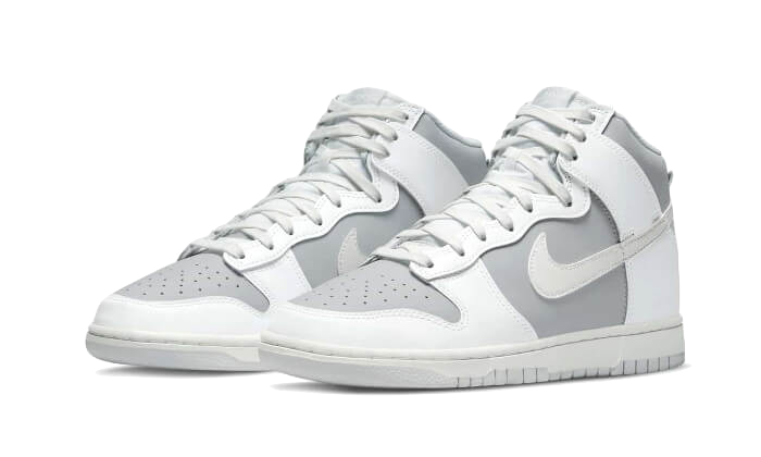 Kup oryginalne Dunk High Retro Grey White - widok z drugiego boku - Sneakersy