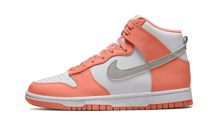Nike Dunk High Salmon Grey biały-szary - widok główny z boku | Saturaise.com