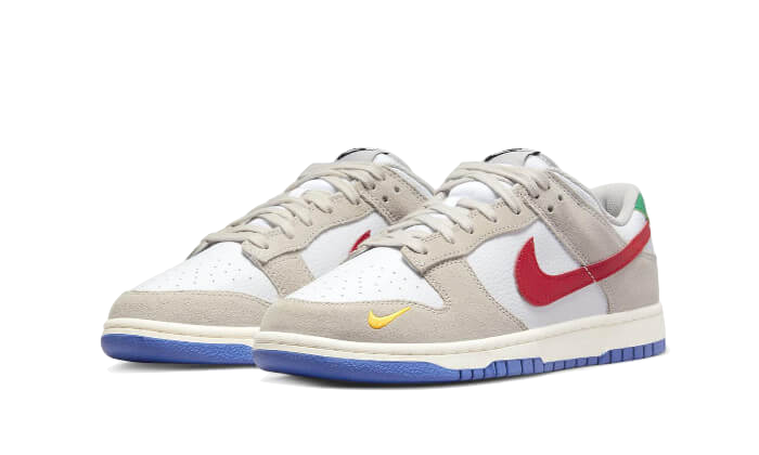 Kup oryginalne Dunk Low Light Iron Ore Red Blue DV3497-001 - widok z drugiego boku - Sneakersy