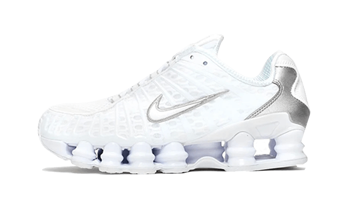 Nike Shox TL White Metallic Silver Max Orange biały-pomarańczowy - widok główny z boku | Saturaise.com