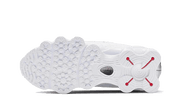 Buty Nike Shox TL White Metallic Silver Max Orange - widok z przodu - Rozmiary EU