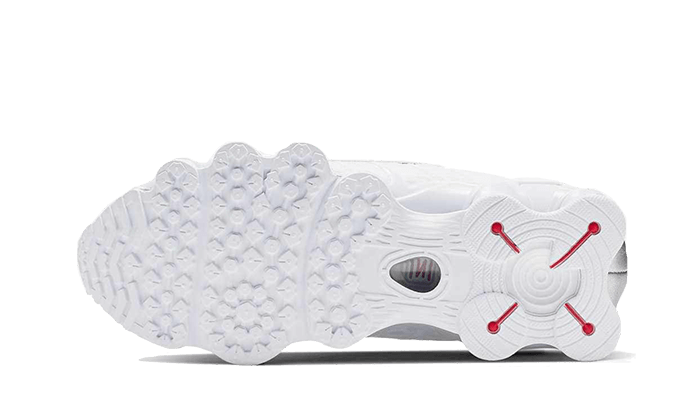 Buty Nike Shox TL White Metallic Silver Max Orange - widok z przodu - Rozmiary EU