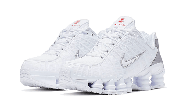 Shox TL White Metallic Silver Max Orange - Kup oryginalne Shox TL White Metallic Silver Max Orange - widok z drugiego boku - Sneakersy
