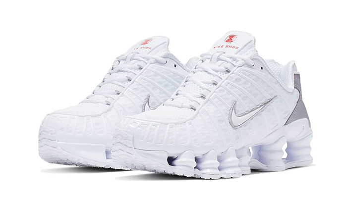 Kup oryginalne Shox TL White Metallic Silver Max Orange - widok z drugiego boku - Sneakersy