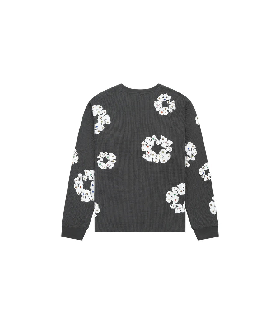 Kup oryginalne Denim Tears Rhinestone Cotton Wreath Thermal Vintage Black DENIMTEARS-RHINESTONE-THERMAL - widok z drugiego bo