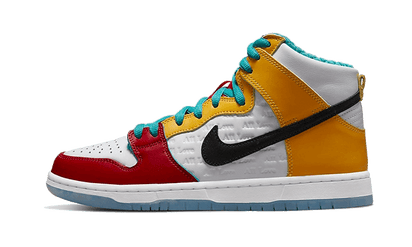 Nike SB Dunk High Pro froSkate All Love biały-czerwony - widok główny z boku | Saturaise.com