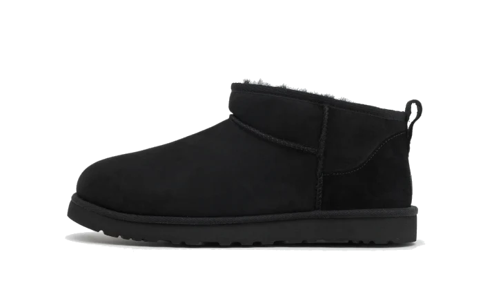 UGG UGG Classic Ultra Mini Boot Black czarny-biały - widok główny z boku | Saturaise.com