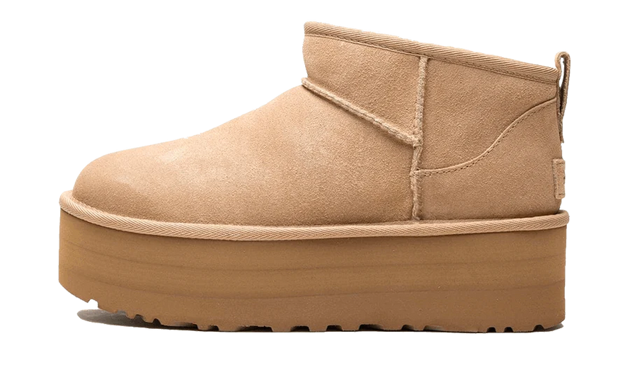 UGG UGG Classic Ultra Mini Platform Boot Sand biały-brązowy - widok główny z boku | Saturaise.com