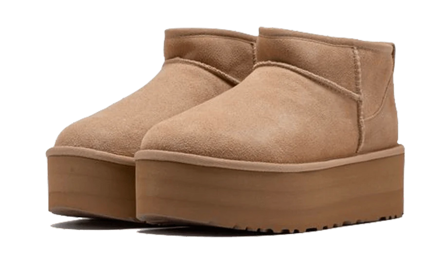 Kup oryginalne UGG Classic Ultra Mini Platform Boot Sand - widok z drugiego boku - Sneakersy