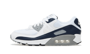 Nike Air Max 90 White Grey Obsidan granatowo-biały - widok główny z boku | Saturaise.com