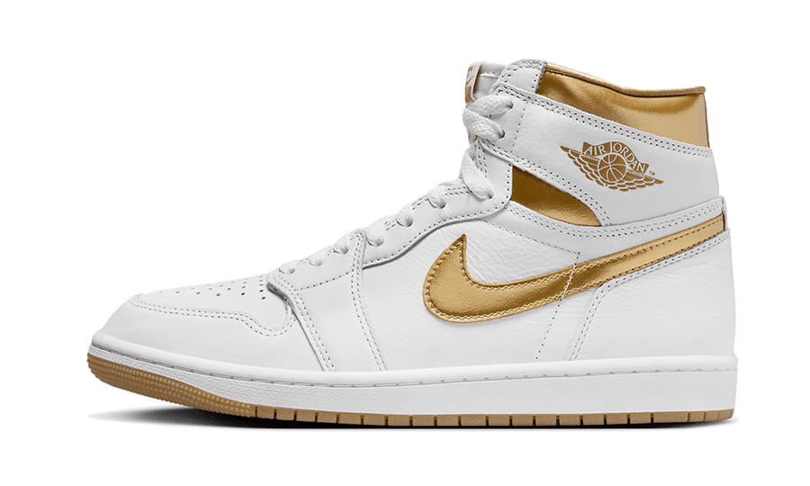 Air Jordan Air Jordan 1 Retro High OG Metallic Gold biały-brązowy - widok główny z boku | Saturaise.com