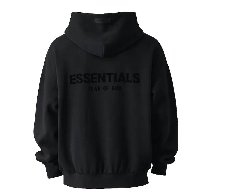 Kup oryginalne Fear of God Essentials Pullover Chest Logo Hoodie Stretch Limo/Black FW22 - widok z drugiego boku - Sneakersy