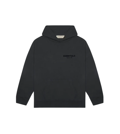 Fear Of God Fear of God Essentials Pullover Chest Logo Hoodie Stretch Limo/Black FW22 czarny-biały - widok główny z boku | Sa