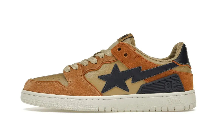 Bape A Bathing Ape Bape SK8 Sta Beige (2022) granatowy-pomarańczowy - widok główny z boku | Saturaise.com