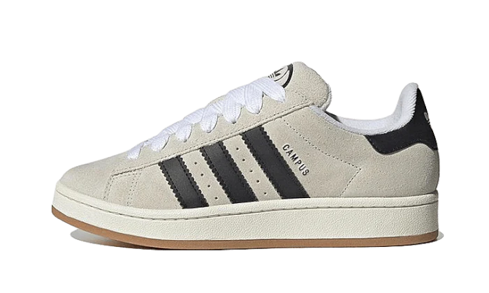 Adidas Campus 00's Crystal White Core Black czarny-biały - widok główny z boku | Saturaise.com