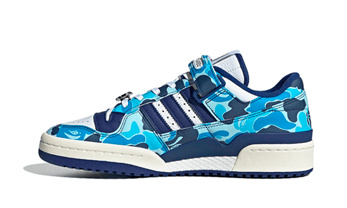 Adidas Forum 84 Low Bape 30th Anniversary Blue Camo biały-niebieski - widok główny z boku | Saturaise.com