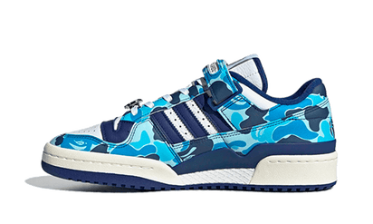 Adidas Forum 84 Low Bape 30th Anniversary Blue Camo biały-niebieski - widok główny z boku | Saturaise.com