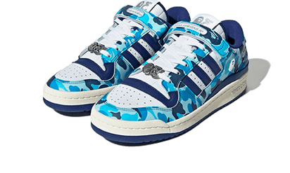 Kup oryginalne Forum 84 Low Bape 30th Anniversary Blue Camo - widok z drugiego boku - Sneakersy
