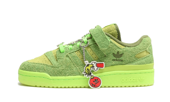 Adidas Forum Low The Grinch czerwony-zielony - widok główny z boku | Saturaise.com