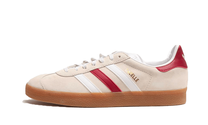 Adidas Gazelle Aluminum Collegiate Burgundy biały-srebrny - widok główny z boku | Saturaise.com