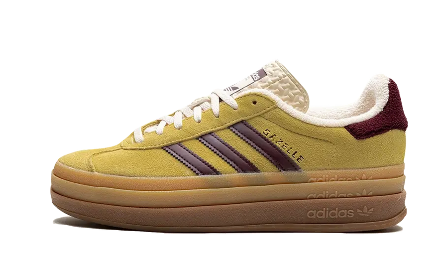 Adidas Gazelle Bold Almost Yellow biały-żółty - widok główny z boku | Saturaise.com