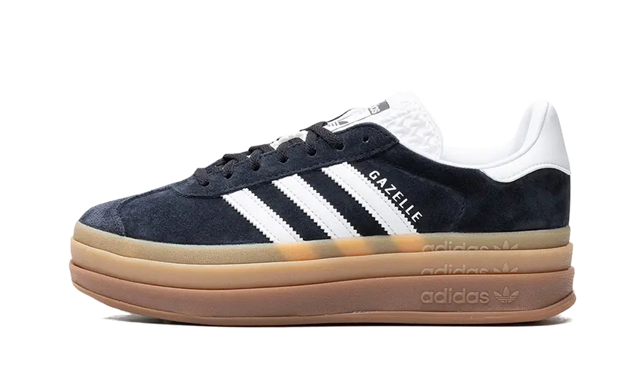 Adidas Gazelle Bold Core Black Cloud White czarny-biały - widok główny z boku | Saturaise.com