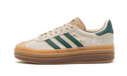 Adidas Gazelle Bold Magic Beige Collegiate Green biały-zielony - widok główny z boku | Saturaise.com
