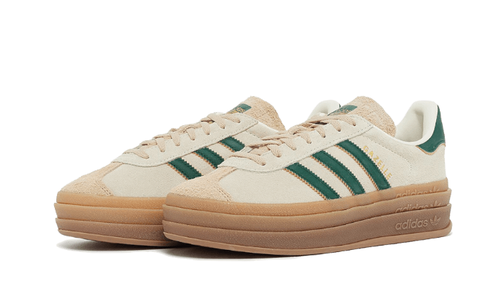 Kup oryginalne Gazelle Bold Magic Beige Collegiate Green ID7056 - widok z drugiego boku - Sneakersy