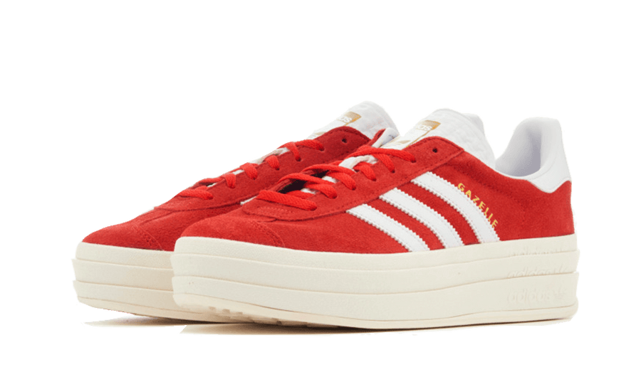 Buty Adidas Gazelle Bold Red Cloud White - widok z przodu - Rozmiary EU