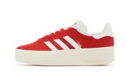 Adidas Gazelle Bold Red Cloud White biały-czerwony - widok główny z boku | Saturaise.com