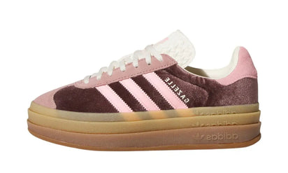 Adidas Adidas Gazelle Bold Shadow Brown Warm Clay Glow Pink czarno-szary - widok główny z boku | Saturaise.com