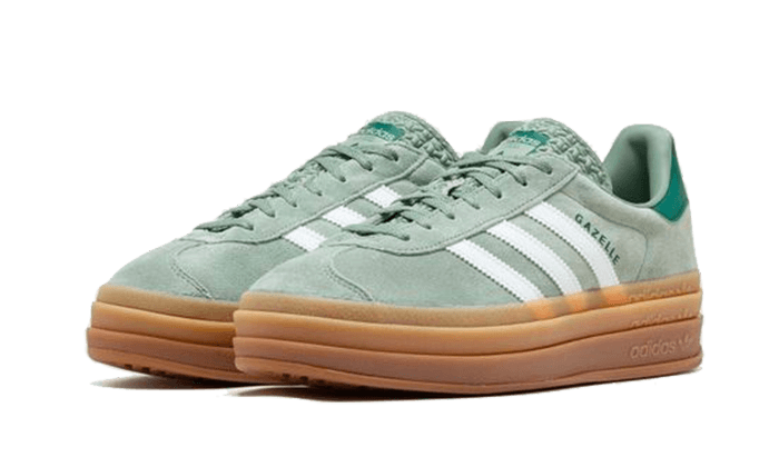 Kup oryginalne Gazelle Bold Silver Green - widok z drugiego boku - Sneakersy