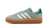 Adidas Gazelle Bold Silver Green biały-zielony - widok główny z boku | Saturaise.com