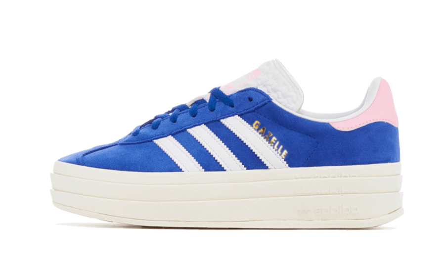 Adidas Gazelle Bold True Pink Semi Lucid Blue biały-niebieski - widok główny z boku | Saturaise.com