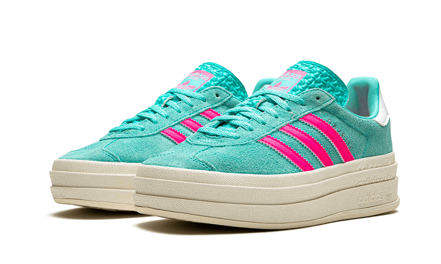 Kup oryginalne Gazelle Bold Flash Aqua Lucid Pink ID7026 - widok z drugiego boku - Sneakersy