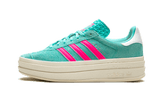 Adidas Gazelle Bold Flash Aqua Lucid Pink biały-różowy - widok główny z boku | Saturaise.com