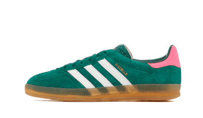 Adidas Gazelle Indoor Collegiate Green Lucid Pink biały-zielony - widok główny z boku | Saturaise.com