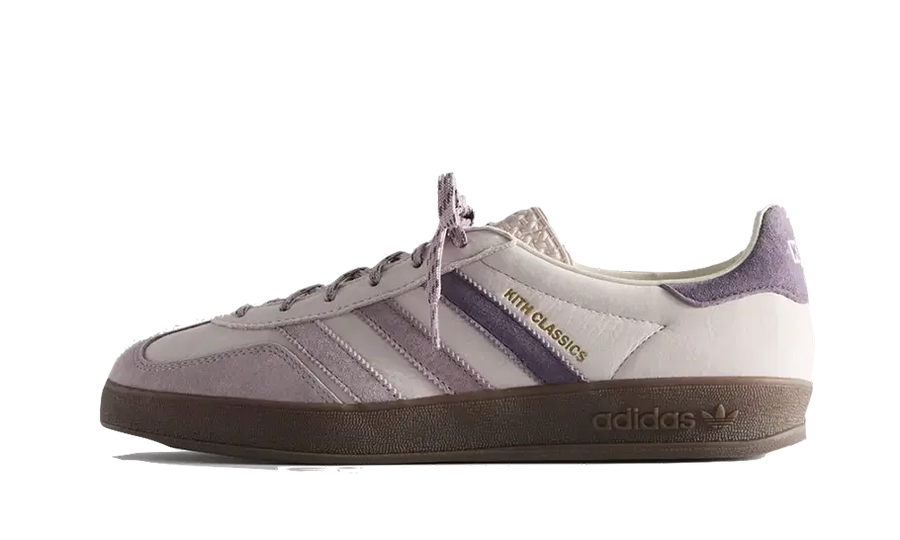 Adidas Gazelle Indoor Kith Classics Ash Purple biały-fioletowy - widok główny z boku | Saturaise.com
