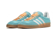 Kup oryginalne Gazelle Indoor Preloved Blue White Gum - widok z drugiego boku - Sneakersy