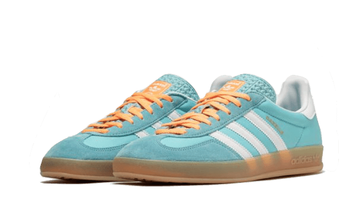 Kup oryginalne Gazelle Indoor Preloved Blue White Gum - widok z drugiego boku - Sneakersy