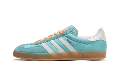 Adidas Gazelle Indoor Preloved Blue White Gum biały-niebieski - widok główny z boku | Saturaise.com