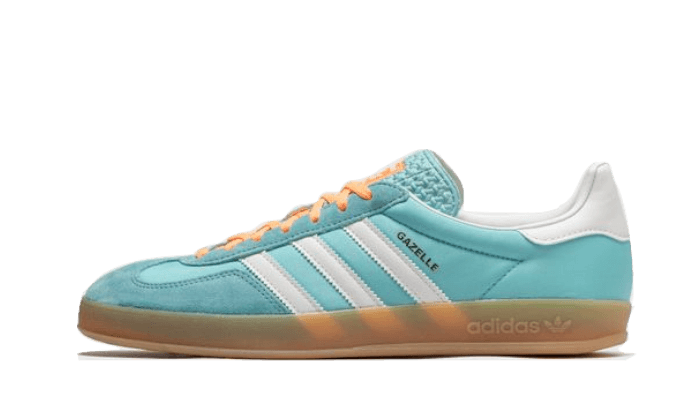 Adidas Gazelle Indoor Preloved Blue White Gum biały-niebieski - widok główny z boku | Saturaise.com