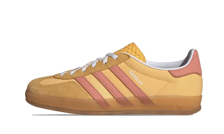 Adidas Gazelle Indoor Semi Spark Clay żółty-różowy - widok główny z boku | Saturaise.com