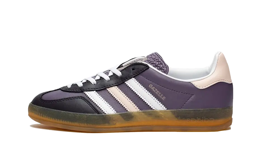 Adidas Gazelle Indoor Shadow Violet Wonder Quartz czarno-szary - widok główny z boku | Saturaise.com