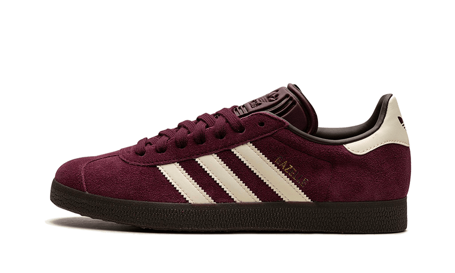 Adidas Gazelle Maroon Chalk White biały-czerwony - widok główny z boku | Saturaise.com